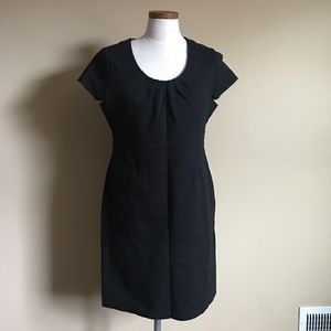 Little Black Dress w/ Pleated Neck